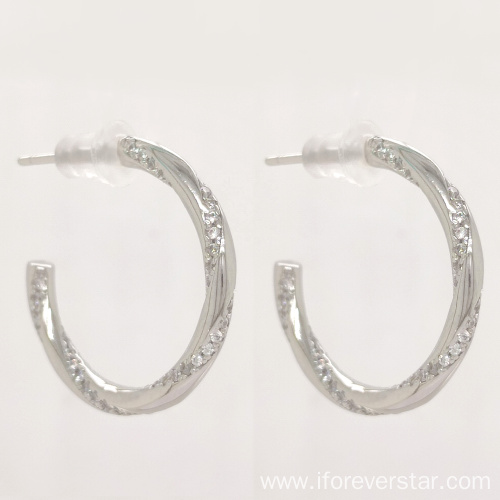 Wholesale Twisted Zirconia 925 Silver